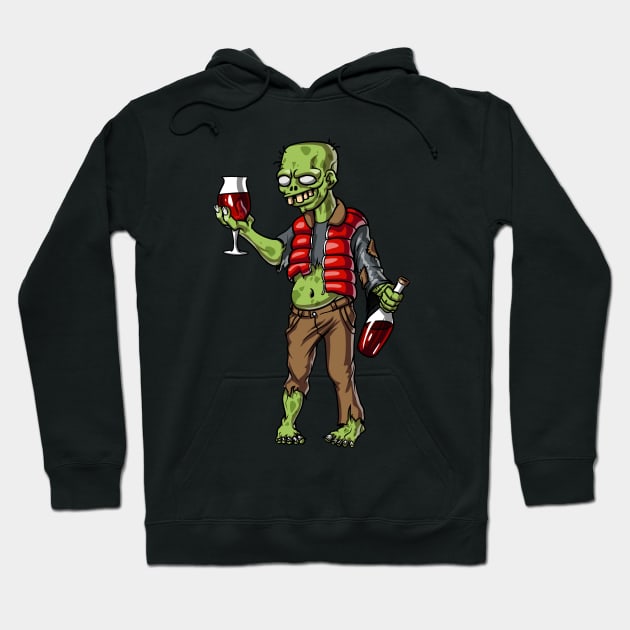 Zombie Wine Party Hoodie by underheaven